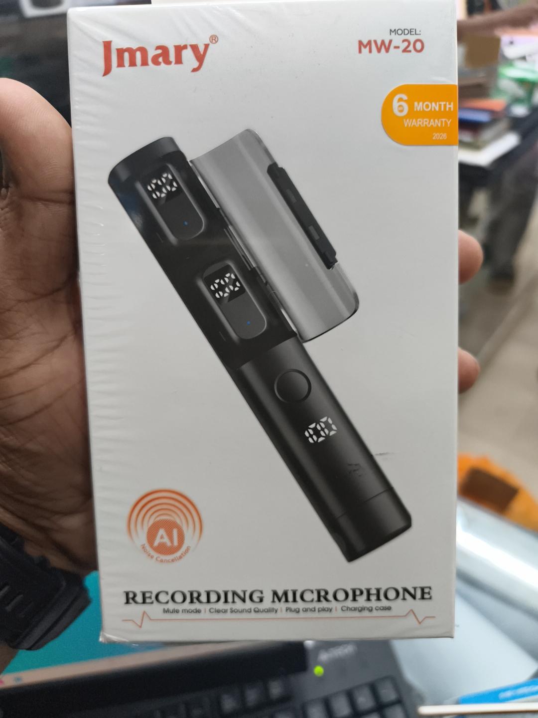🎤 JMARY MW-20 Wireless Microphone 🎤 🔥 Dual Microphone | AI Noise Reduction |